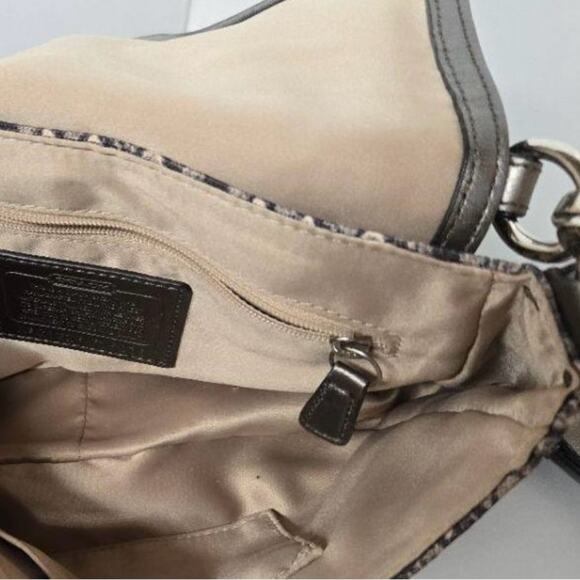 Coach Textured Crossbody Bag in Black and Brown - Picture 3 of 4